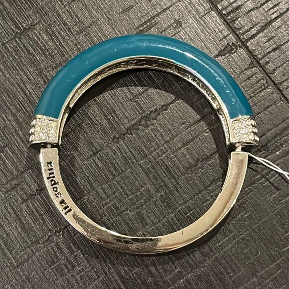 Lia Sophia Chromatic Ocean Blue Medium Stretchable Bracelet Crystal Classy - Picture 1 of 9